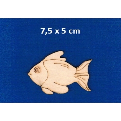 SKLEJKA #3mm Rybka 7,5cm , ryba 7,5x5 cm